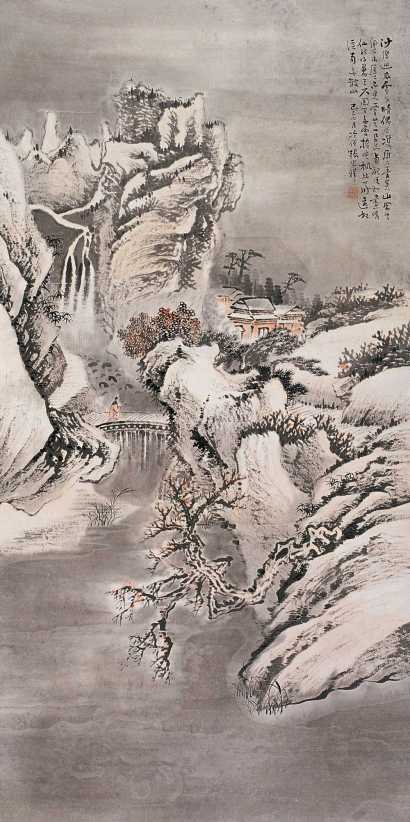张宗祥 己巳（1929）年作 山水 立轴
